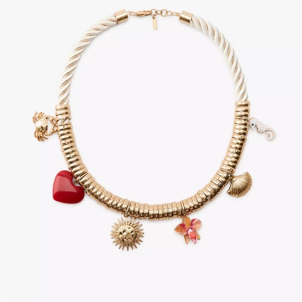 Nwt- Zara- Charm Cord Necklace